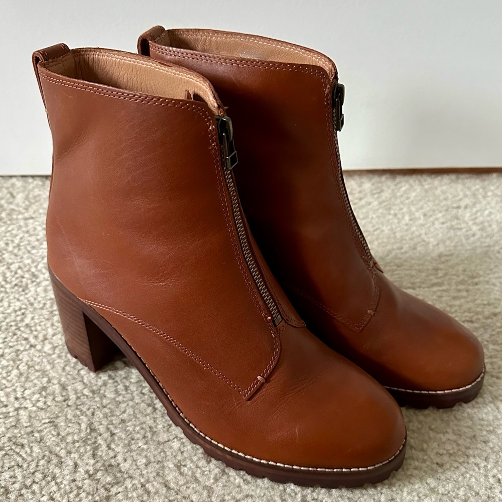 Madewell The Alyce Zip-Front Lugsole Boot in Dried Maple - Picture 7 of 11